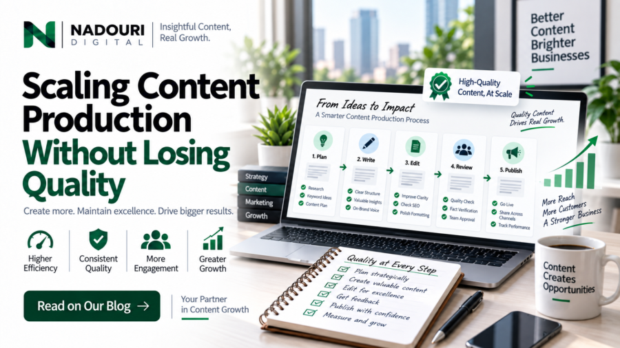 Scaling Content Production Without Losing Quality - Nadouri Digital
