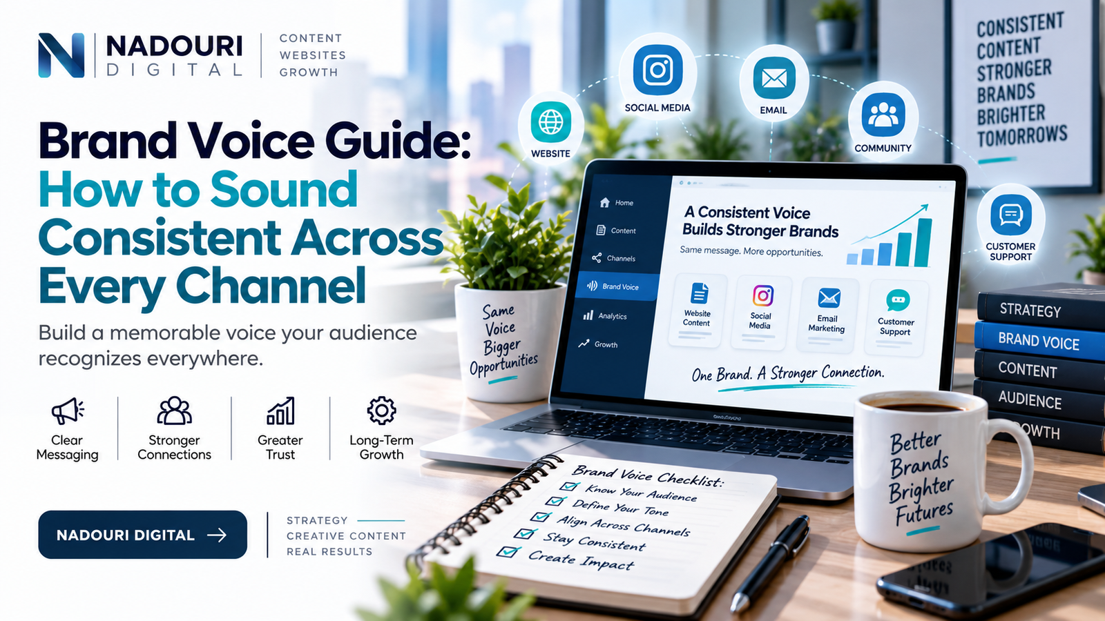 Brand voice guide for defining a clear and consistent brand voice in one afternoon