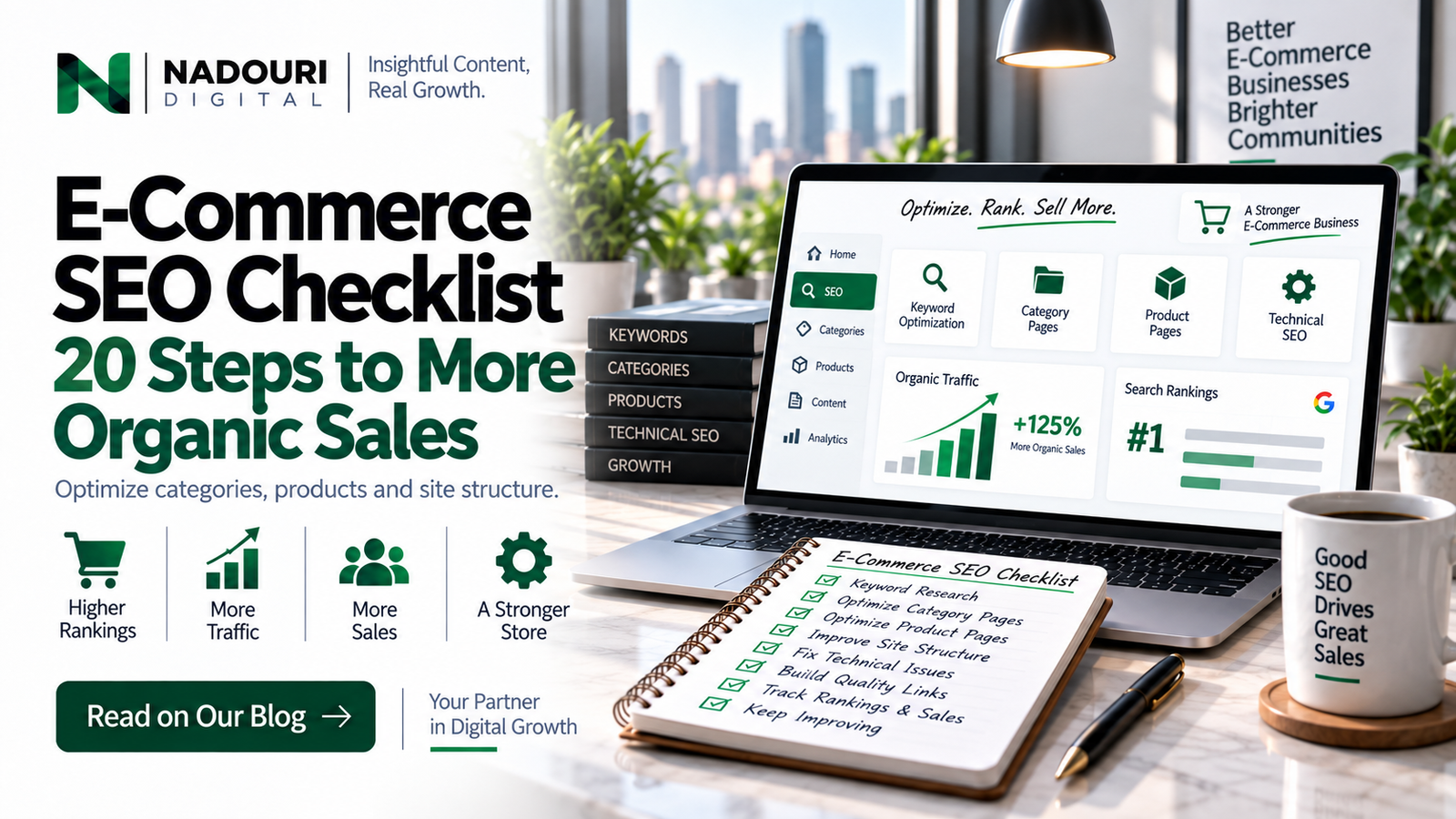 E-commerce SEO checklist with 20 steps to more organic sales - Nadouri Digital