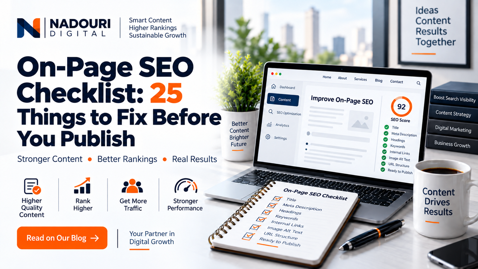 On-page SEO checklist with 25 fixes before publishing