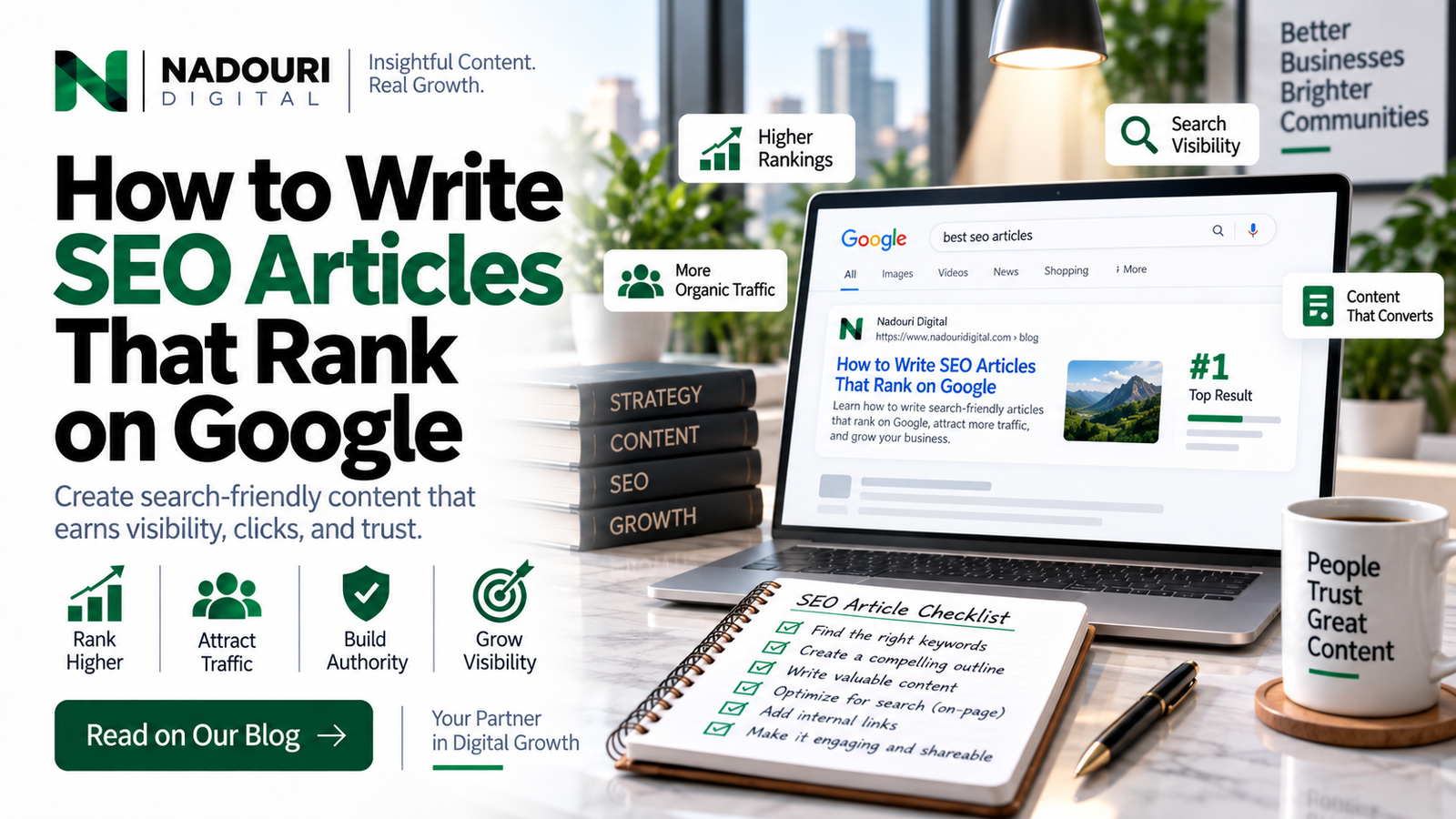 How to write SEO articles that rank on Google - Nadouri Digital